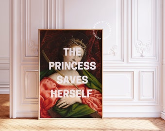 Feminist wall art, Altered art print, Maximalist wall art, Baroque wall art, Moody maximalist, Altered portrait, Classical art, Feminist art
