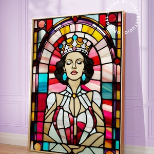 Maximalistische Wandkunst, bunte Wandkunst, Dopamin-Dekor, Funky Raumdekor, bunte Indie-Wandkunst, heiße rosa Wandkunst, niedlich