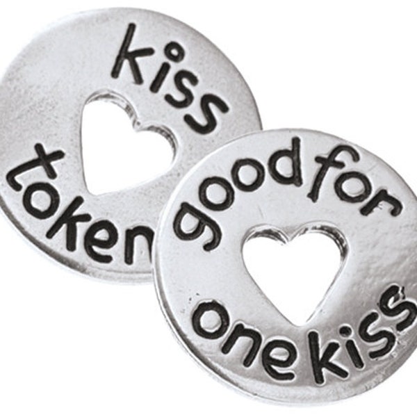 Pewter Keepsake Token - Kiss (good for one kiss)