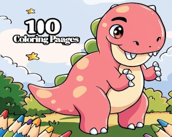 100 süße Dinosaurier zum ausmalen für Kinder Dinosauer coloring Pages