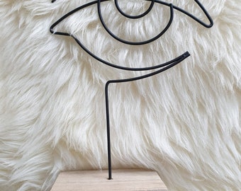 Draht Skulptur Drahtfiguren Abstrakte Kunst Deko Statue Kopf Gesicht Dekofigur Design Minimalist Moderne Kunst Modern Art