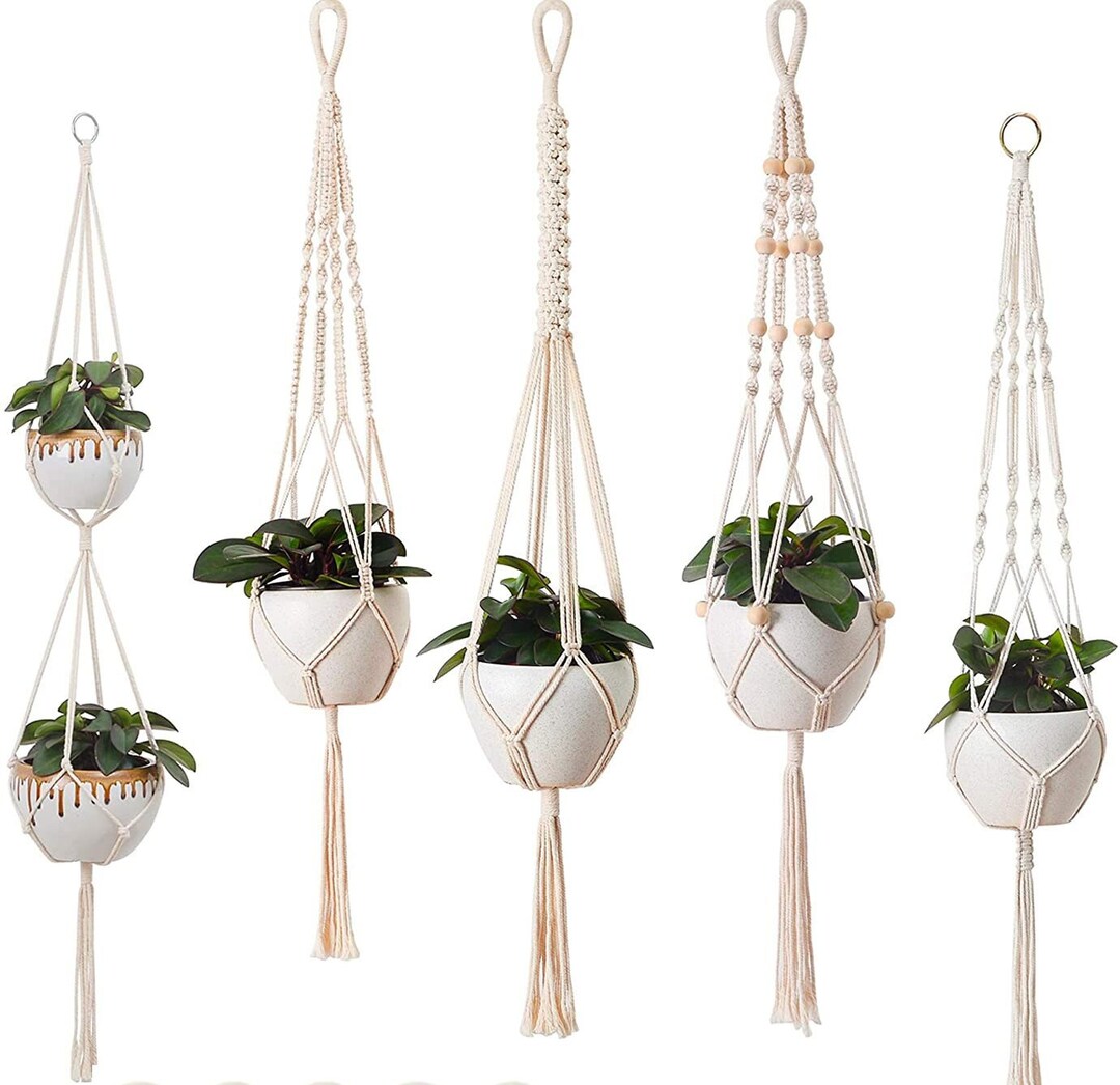 Künstliche Hängepflanze Mit Makramee-Ampel & Topf – Boho-Deko Für Wohnzimmer, Balkon & Innenraum