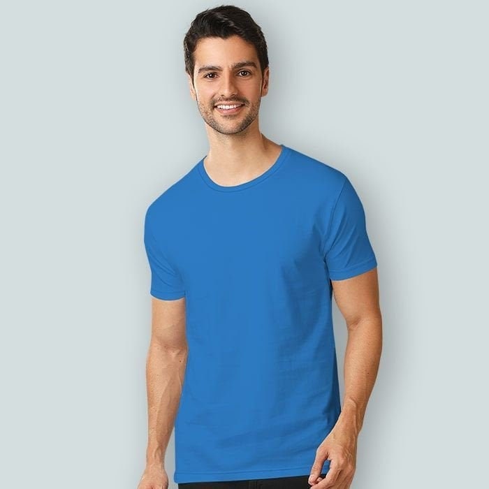 buy > plain blue t shirt, Up to 66% OFF