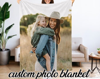 Personalized Flannel Photo Blanket, Custom Pet Blanket, Custom Blanket with Text, Photo Collage Blanket, Photo Blanket, Personalized Gift