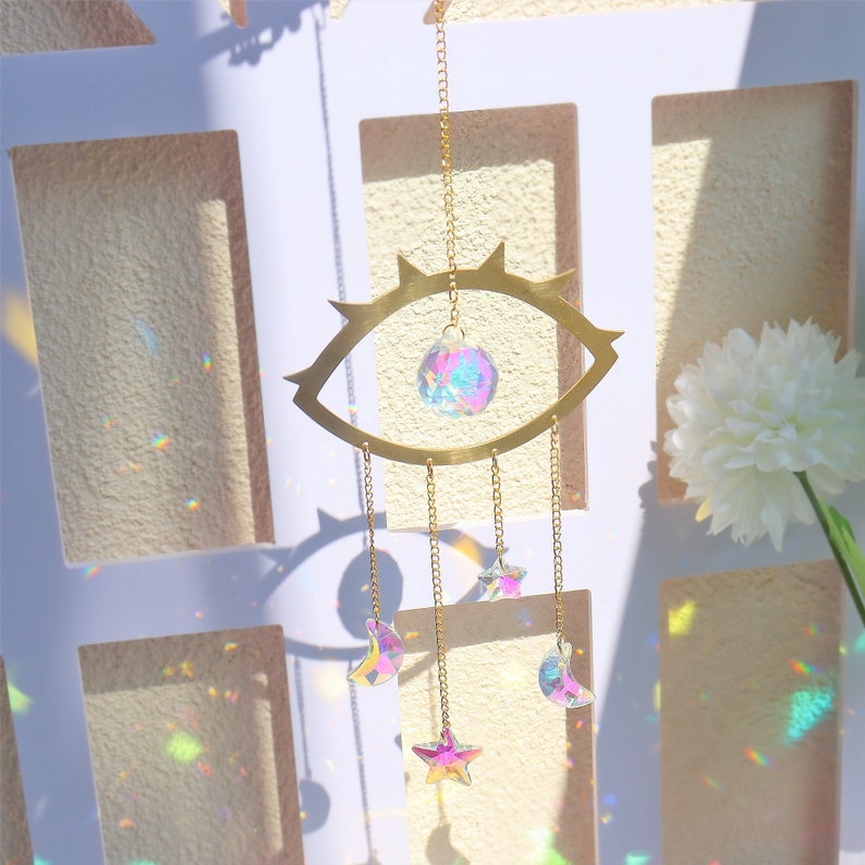 Sun catcher, Rainbow Maker, Hanging Crystal Prism, Crystal Sunca Sun catcher, Rainbow Maker, Hanging Crystal Prism, Crystal Sunca