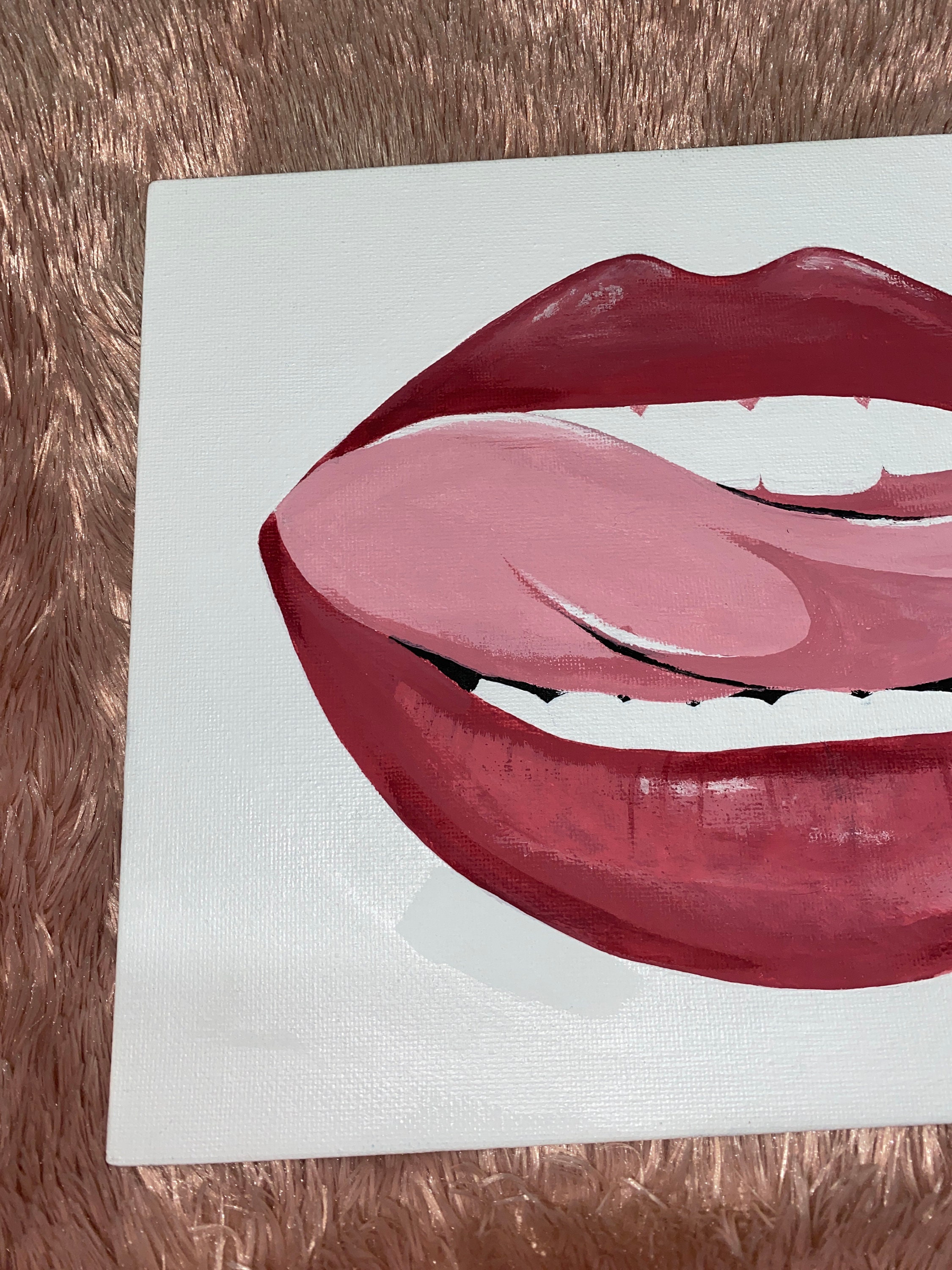 Acrylic Lip Painting 3 Etsy