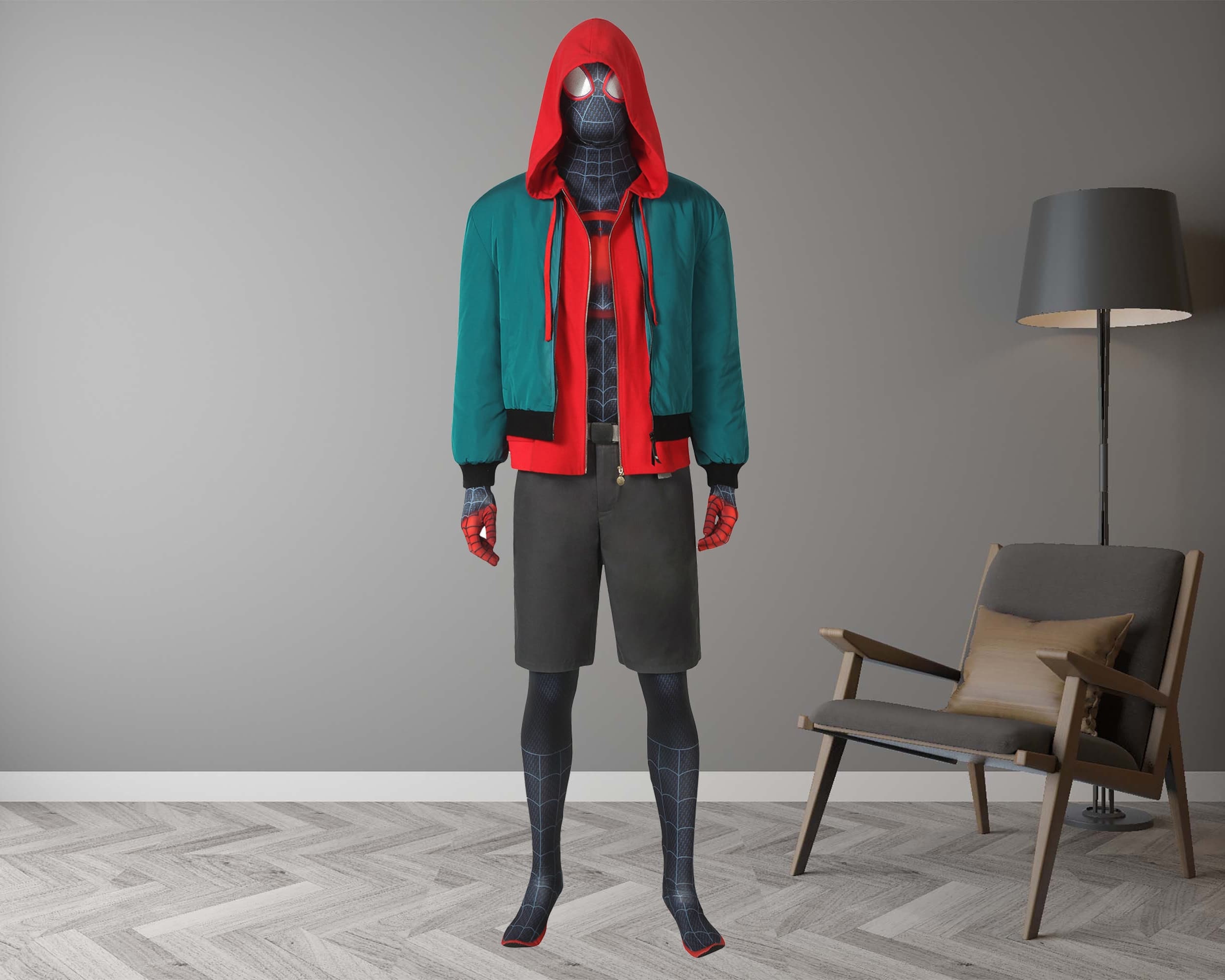 Miles Morales Costume Cosplay Suit SpiderMan Into the Etsy