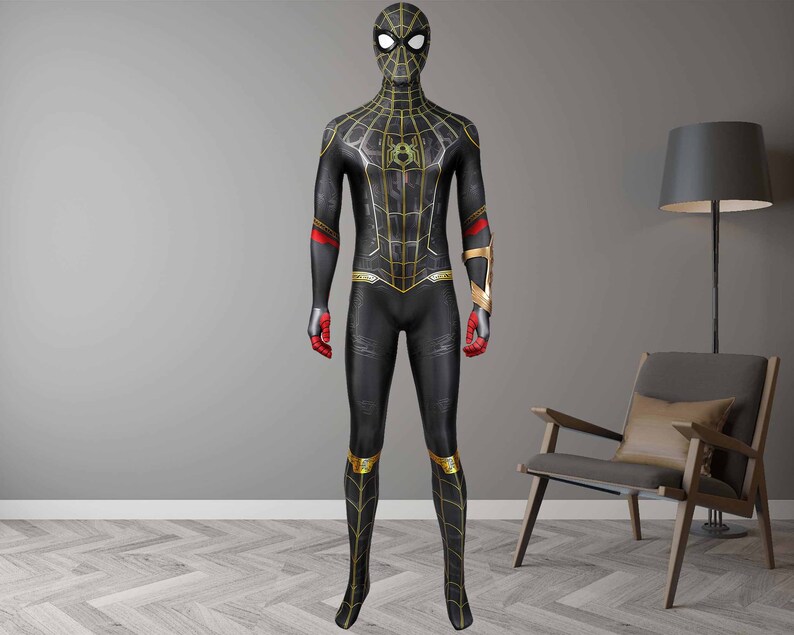 Spider Year-end gift Man No Way Home Costume Peter Black Bodysuit Park Cosplay Excellence