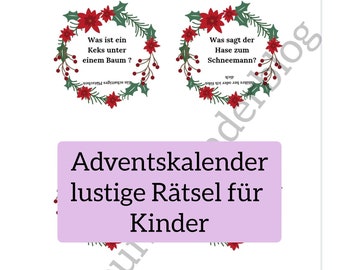 Advent calendar puzzles for kids funny