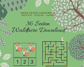 PDF: Waldtiere Bastel- Spiel- Lernspielideen