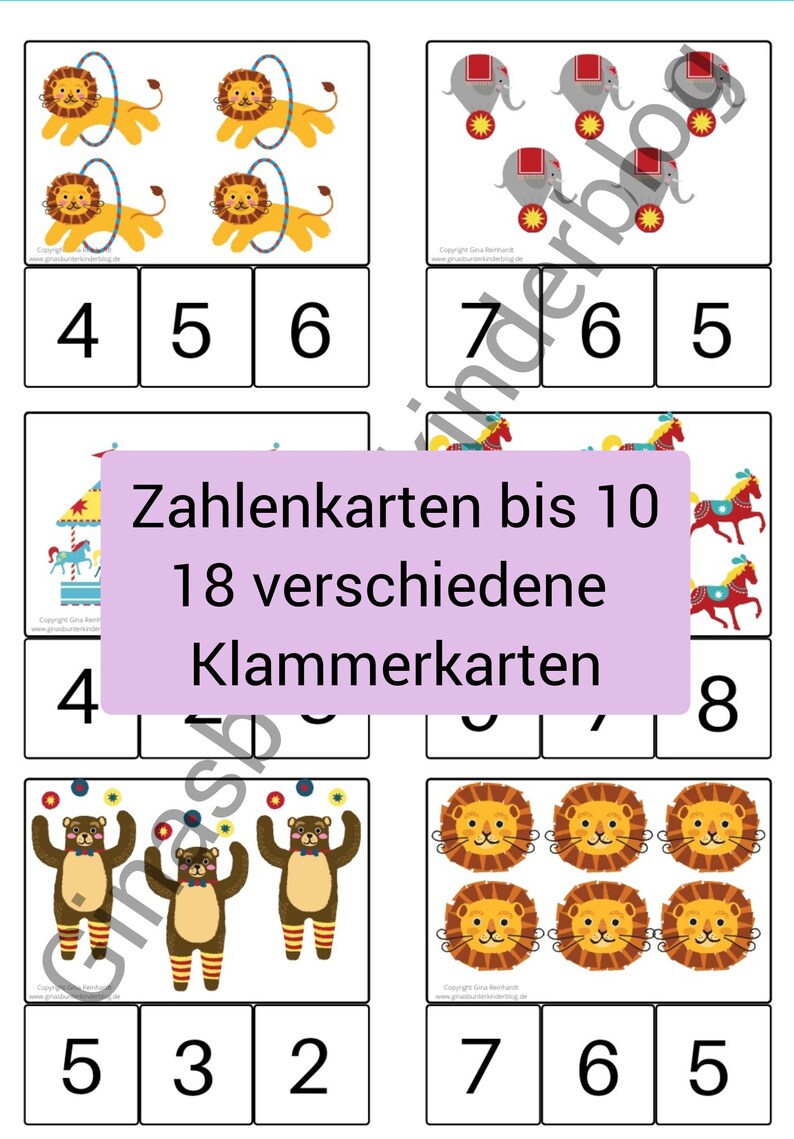 PDF Zahlenkarten bis 10