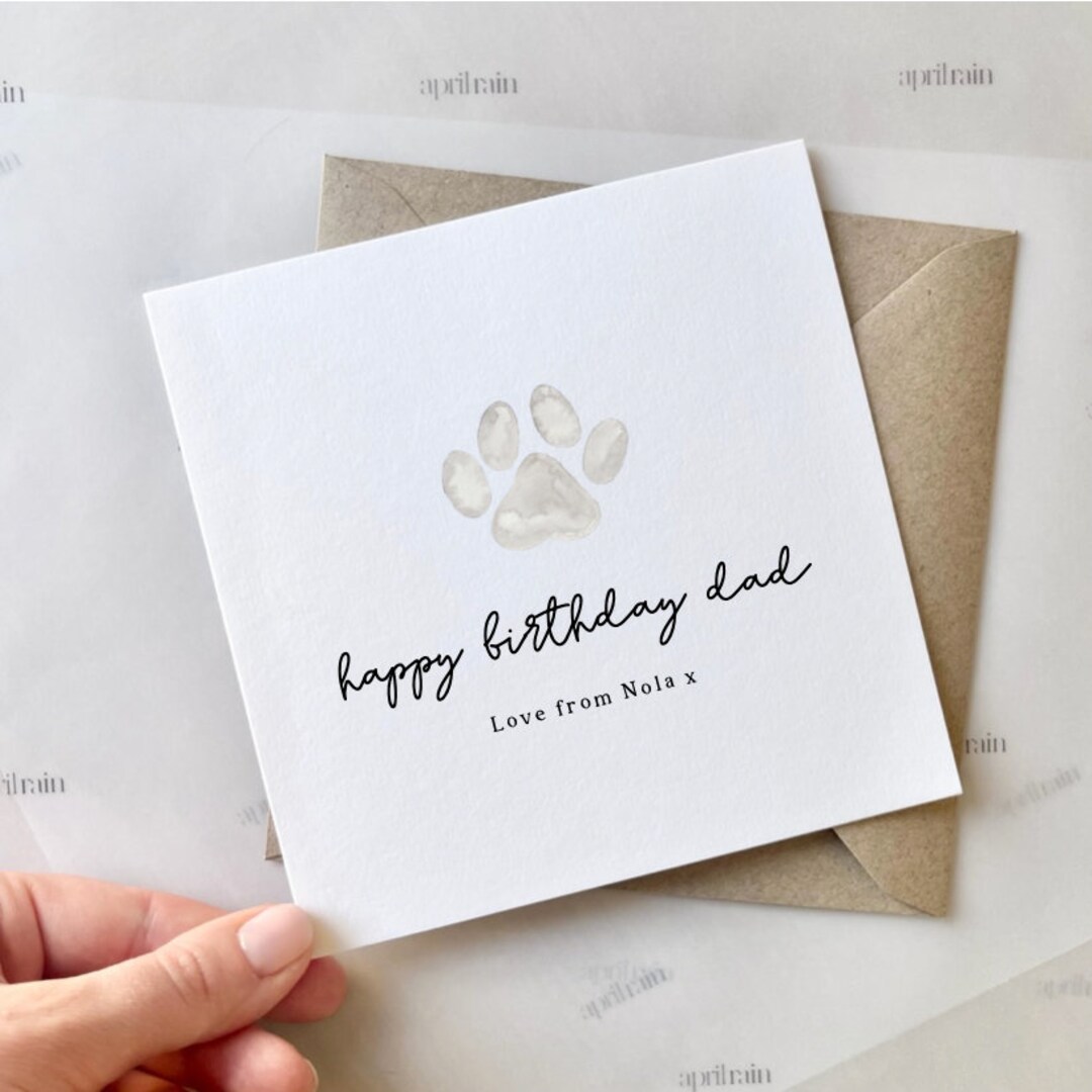 Personalised Happy Birthday to the Best Dog Dad | Birthday Card From ...
