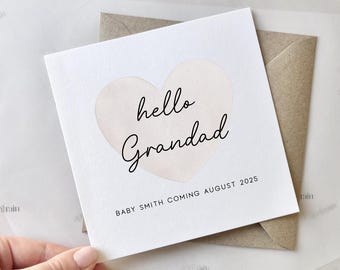Baby Announcement Card For Grandad | New Baby Pregnancy Card, Baby news card, Baby announcement card, We're pregnant card, Having a baby