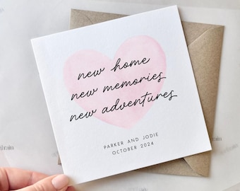 Personalised New Home Card | Congratulations on your new house, You're moving card, Moving in together, new home new memories new adventures