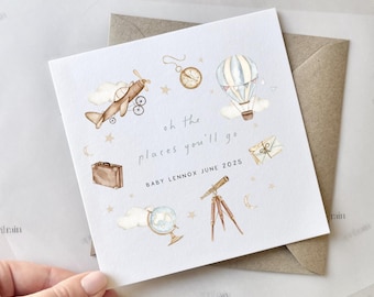 Baby On The Way Card | Adventure New Baby Pregnancy Card, Congratulations baby news card, Baby announcement card, You're pregnant card