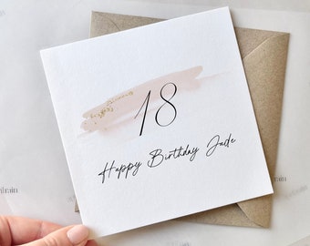 Personalised Happy 18th Birthday Card | 18th birthday card, 18 birthday card, Card 18th birthday, Eighteen birthday card, Special birthday