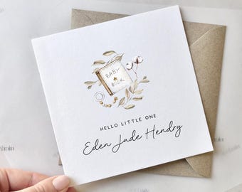 Congratulations On Your Baby Card | Personalised New Baby Card, Birth of your son daughter card, Baby news card, Welcome little baby