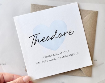 Personalised Congratulations Grandparents Card | Congratulations new Grandparents card, Grandparents Grandma Grandad, New grandchild card