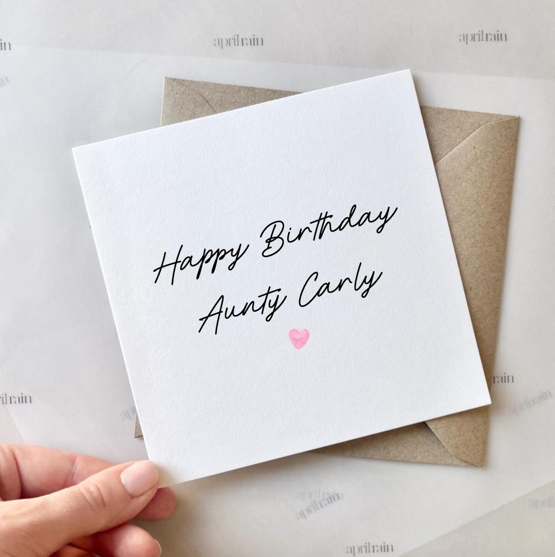 Personalised Happy Birthday Aunty Card | Aunty Birthday Card, Auntie ...