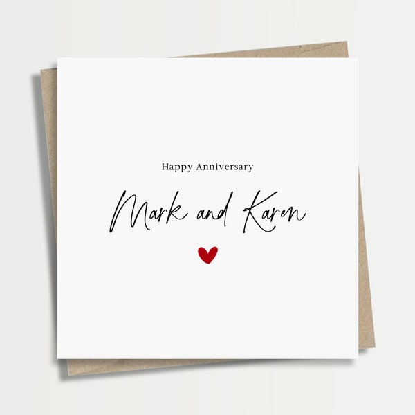 Personalised Anniversary Card | Happy anniversary to you both, anniversary card, Wedding anniversary card, Couple anniversary card