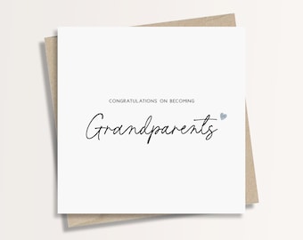 Congratulations On Becoming Grandparents Card | Congratulations new Grandparents card, Grandparents again card, New grandchild card