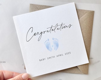 Personalised Baby Boy On The Way Card | Congratulations pregnancy card, Pregnancy announcement, Baby news, Pregnant New baby, It's a Boy