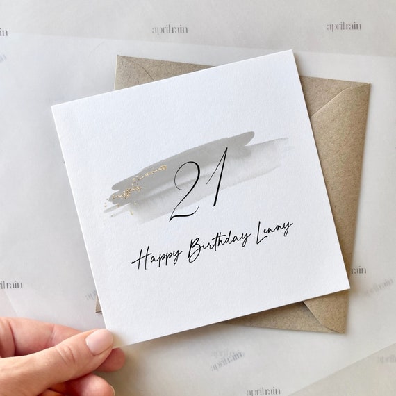 Personalised Happy 21st Birthday Card | 21st birthday card, 21 birthday card, Twenty First birthday card, Twenty one birthday card, For him
