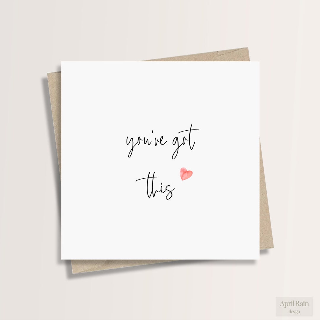 You've Got This Card Congratulations Card Good Luck - Etsy UK
