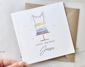Personalised Happy Birthday Card | Birthday card for her, Friend birthday card, Cute birthday card, Card for Friend, Handmade Birthday Card