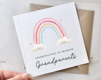 Congratulations On Becoming Grandparents Card | Congratulations new Grandparents card, Grandparents Grandma Grandad, New grandchild card