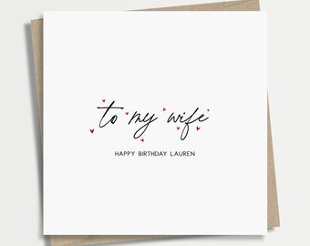 Happy Birthday To My Wife Card | Wife birthday card, Happy birthday wife card, Mrs birthday card, Future mrs birthday card