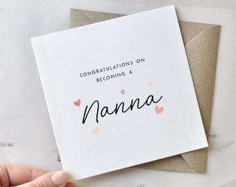 Congratulations On Becoming A Nanna Card | New baby, Congratulations new Grandparent card, Nana Grandma Grammy Granny Nannie, New grandchild