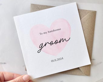 Personalised To My Groom Card | On Our Wedding Day Card, To my husband, Wedding Morning Card, Wedding Day Card, Husband card