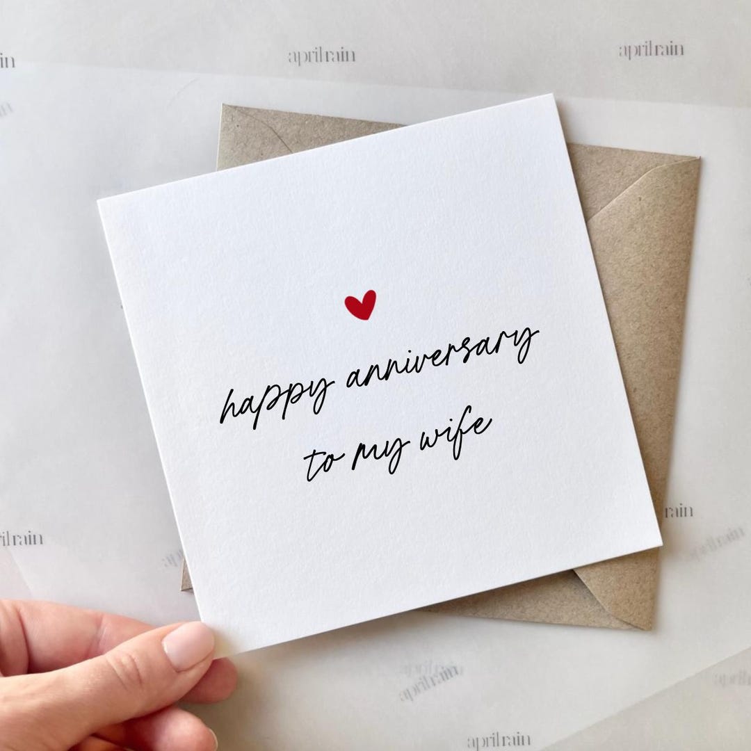 Personalised Anniversary Card | Happy Anniversary to My Wife Card ...