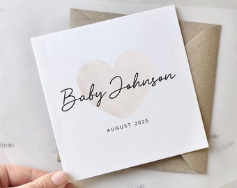 Baby On The Way Card | New Baby Pregnancy Card, Congratulations baby news card, Baby announcement card, You're pregnant card