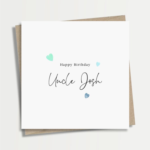 Personalised Happy Birthday Uncle Card | Personalised birthday card, Uncle birthday card, Great uncle birthday card, Card for him