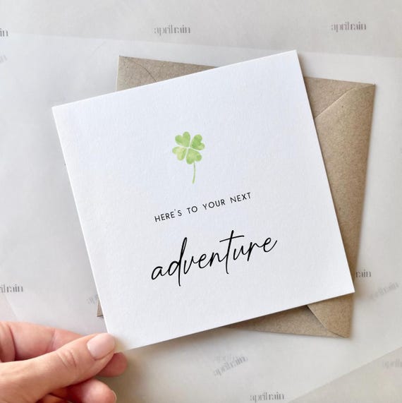 Here's To Your Next Adventure Card | Good luck card, Wishing you all the best card, Next chapter card, New adventure card, New chapter card