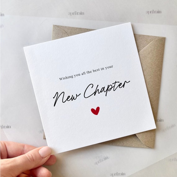 New Chapter Card Wishing You All the Best in Your New Chapter, New  