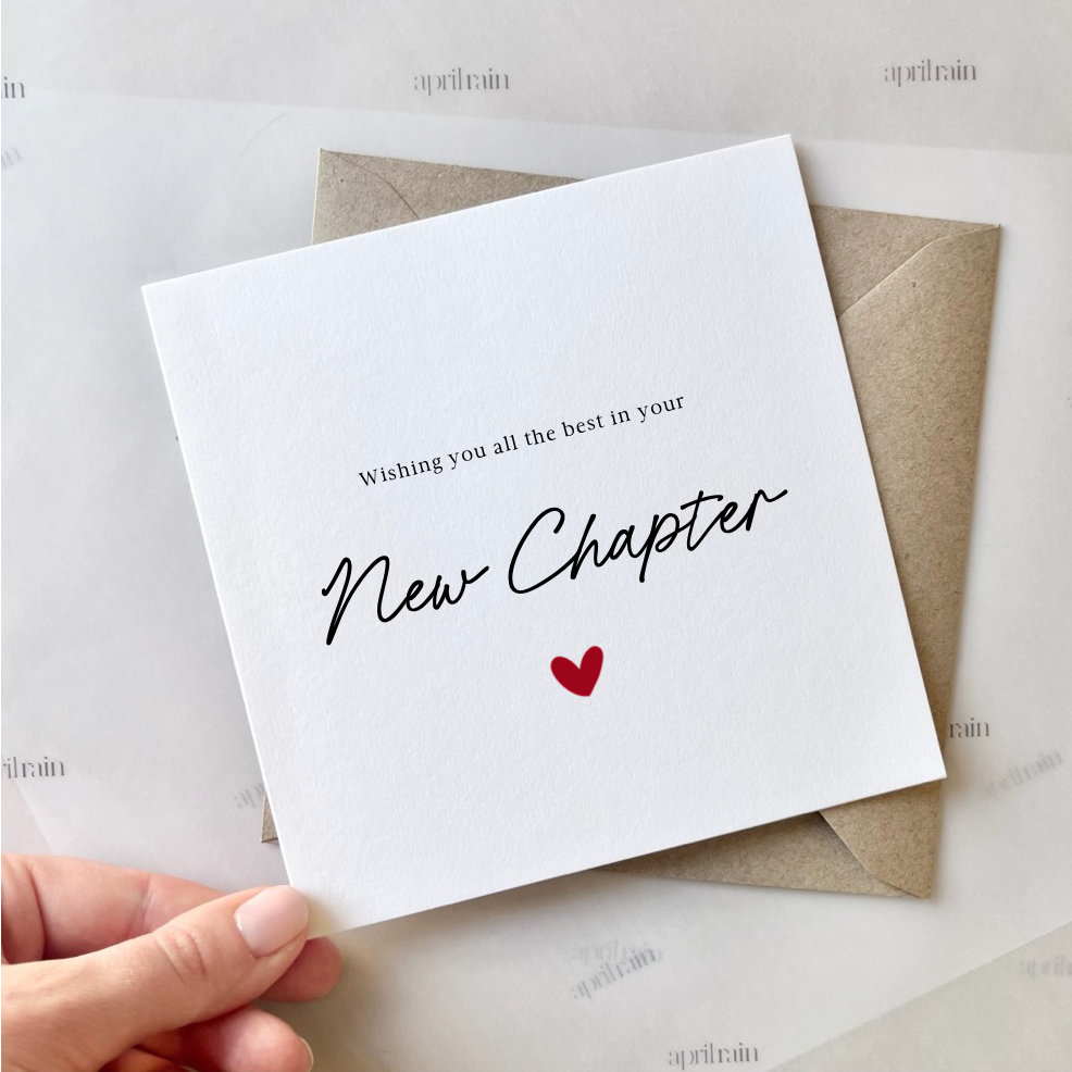 New Chapter Card | Wishing You All the Best in Your New Chapter 
