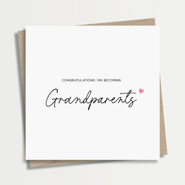 Congratulations On Becoming Grandparents Card | Congratulations new Grandparents card, Card for Grandparents, New grandchild card