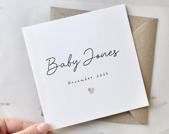 Baby On The Way Card | New Baby Pregnancy Card, Congratulations baby news card, Baby announcement card, You're pregnant card