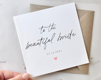 Personalised To The Beautiful Bride On Your Wedding Day Card | Wedding day card, Best friend on your wedding day, Bestie wedding, Bestfriend