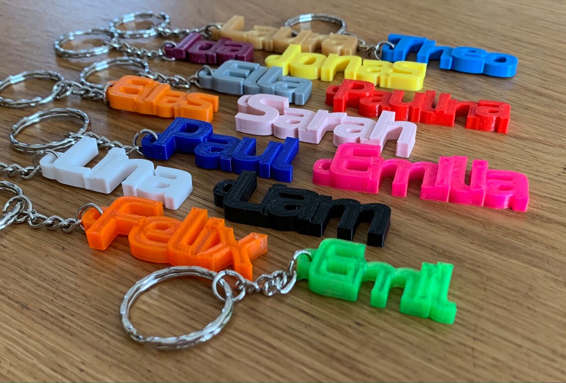 Personalized Keychain 3D Printing Baby Gift Party Etsy