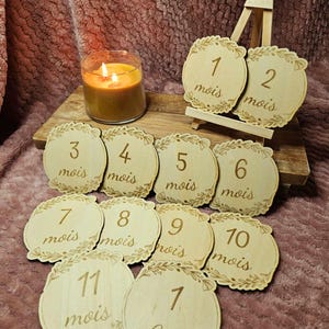 Carte étape en bois, gravées
