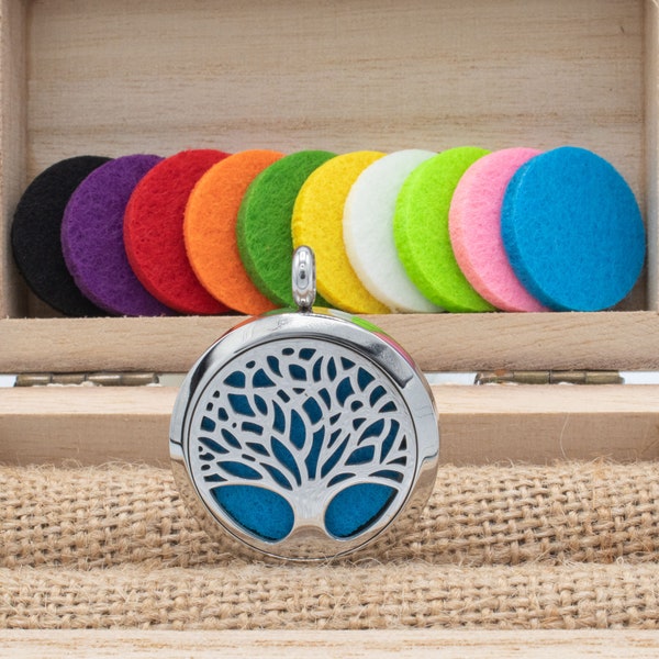 A.M.A.D.O Aroma Pendant "Tree" - Essential Oil Fragrance Diffuser Chain noble