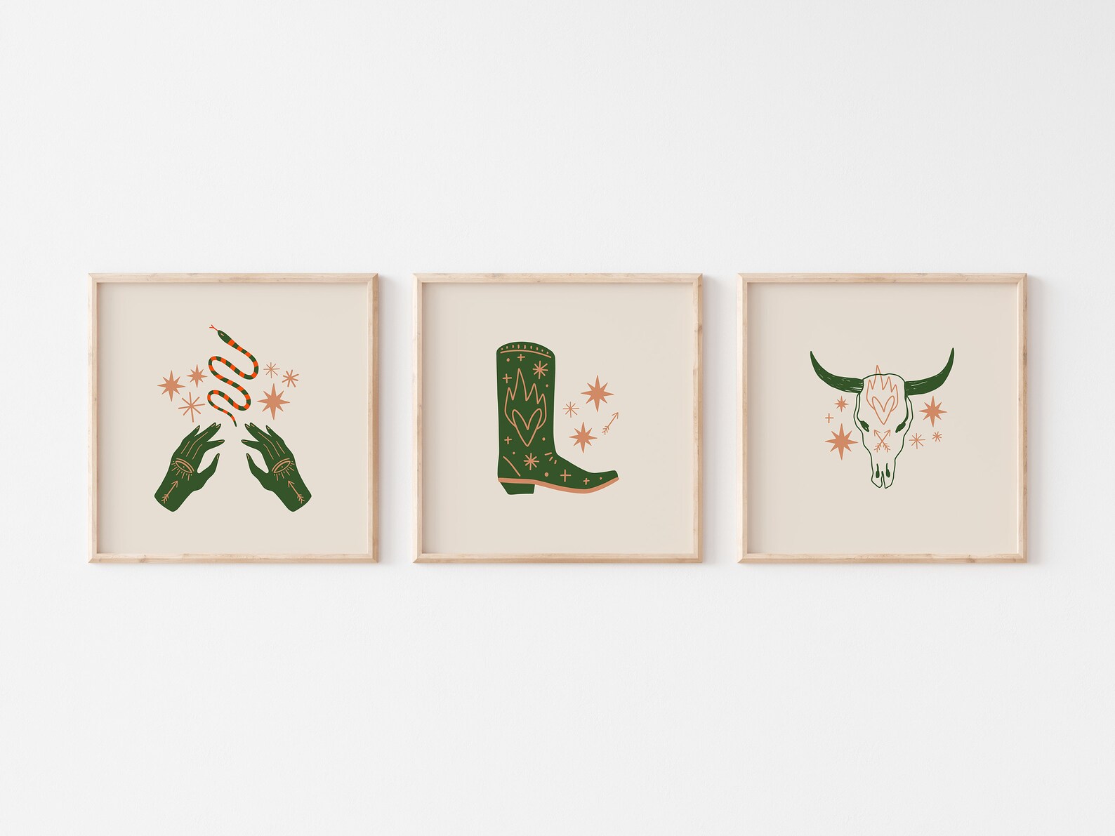 Western Art Gallery Wall Art Western Wall Décor Etsy