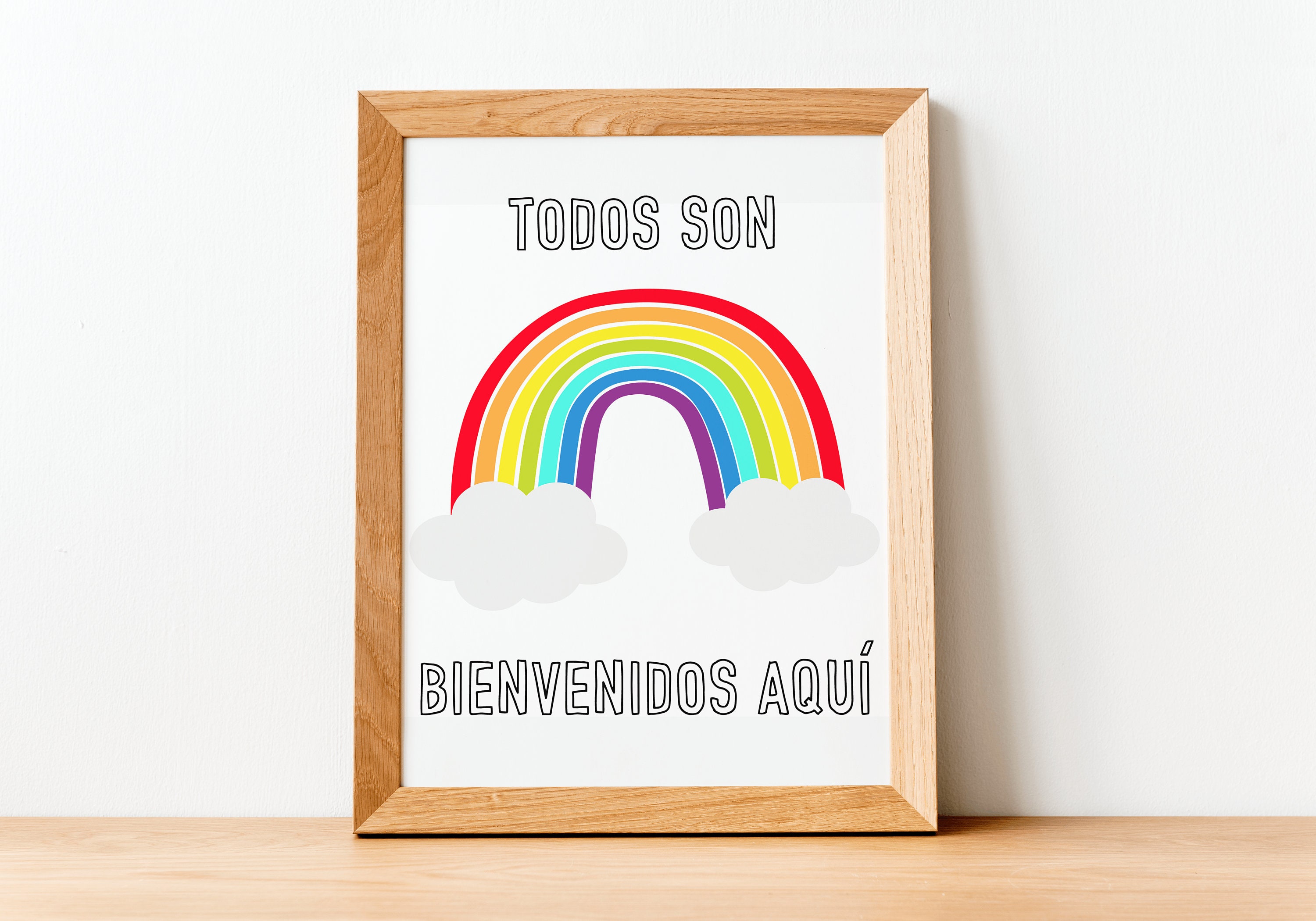 Tout le monde est le bienvenu ici Diversité Wall Art Salle Etsy France