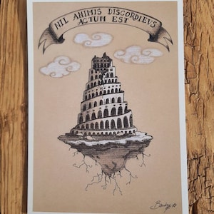 Cartolina Torre di Babele