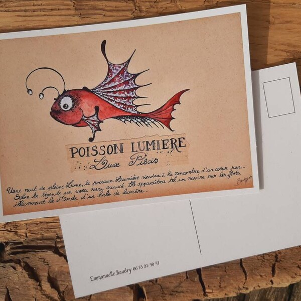 Carte postale Poisson Lumière