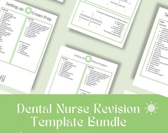 Dental Nurse Revision Bundle: Charting, Crowns, Root Canal, Extractions and Fillings